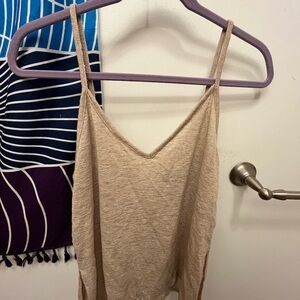 Women's Tan Spaghetti Strap Top